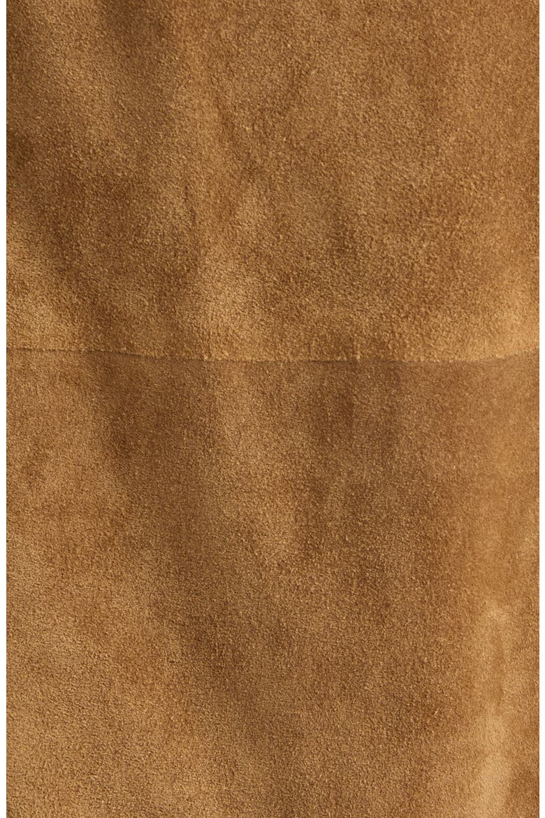 A-Line Suede Skirt, Alternate, color, WALNUT