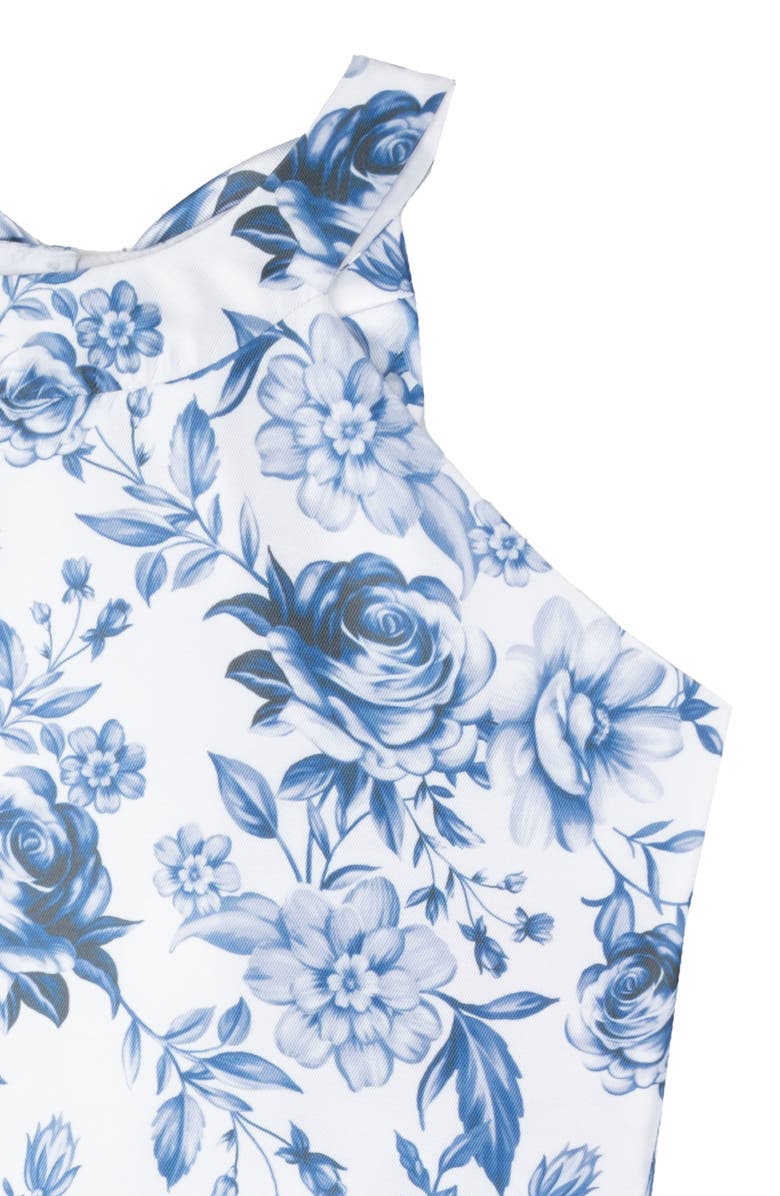 Rare Editions Kids' Floral Party Halter Dress, Alternate, color, 