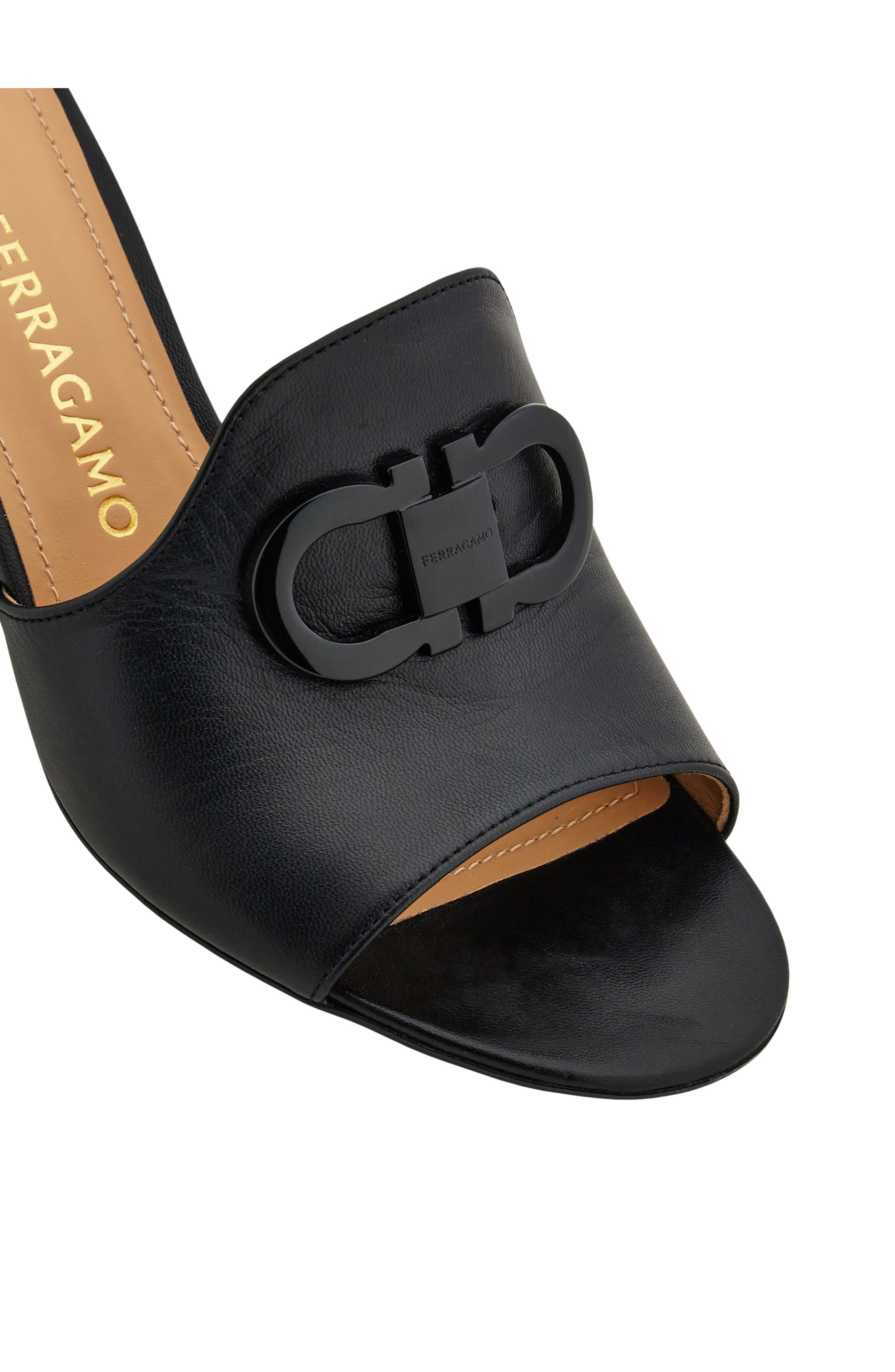 FERRAGAMO Rexy Slide Sandal, Alternate, color, Nero Biscotto