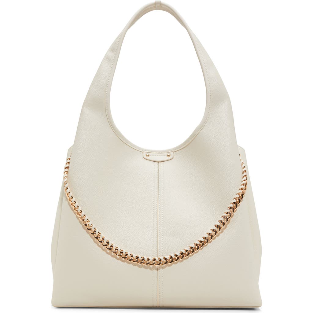 Aldo Ambrosia Faux Leather Shoulder Bag In Bone