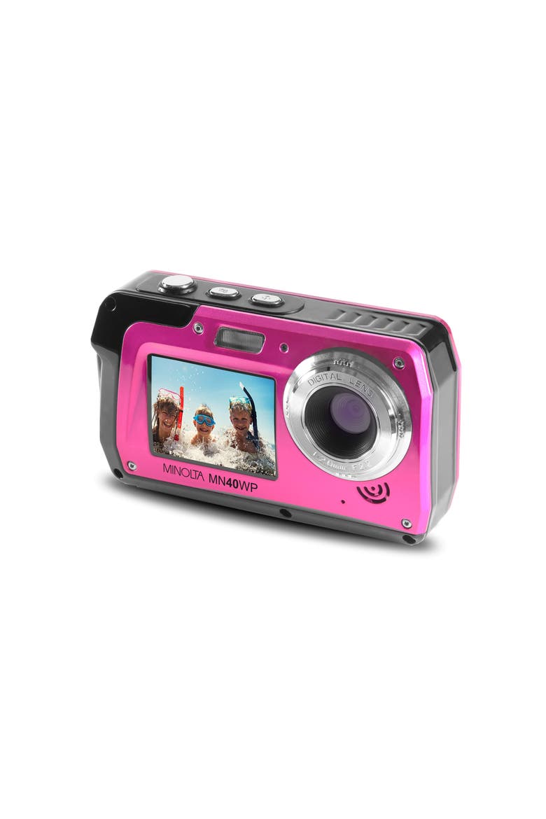 Dual Screen Autofocus Waterproof Camera, Main, color, Pink
