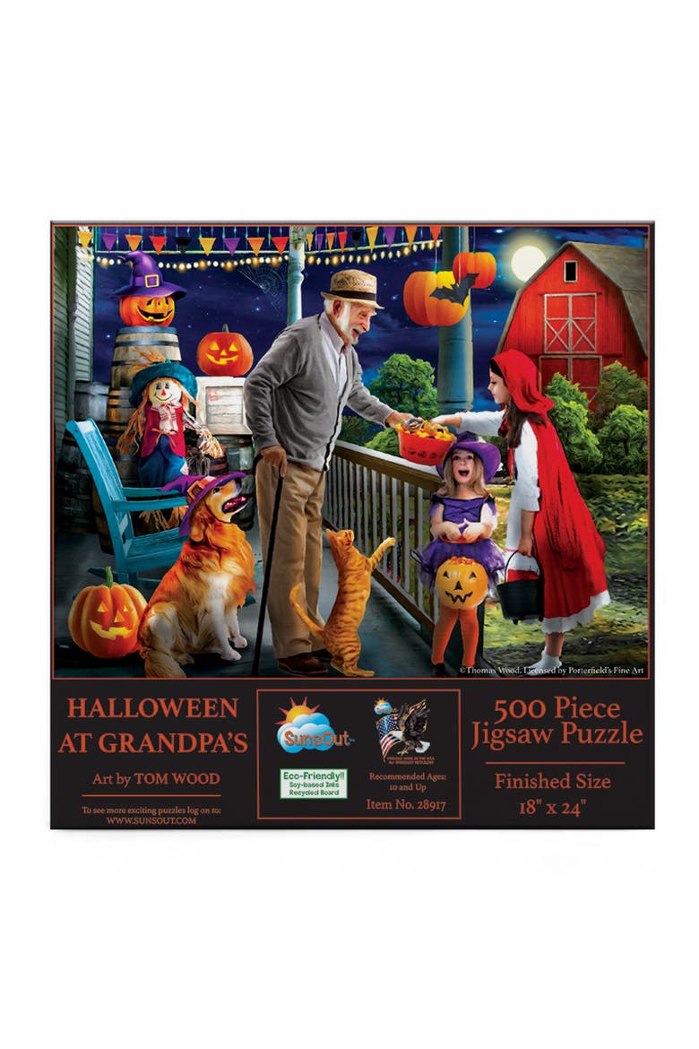 Halloween at Grandpa's 500 piece Jigsaw Puzzle for Adults, Alternate, color, Multicolor