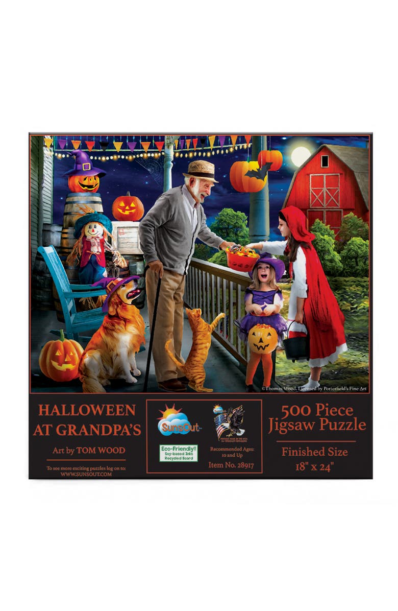 Sunsout Halloween at Grandpa's 500 piece Jigsaw Puzzle for Adults, Alternate, color, Multicolor