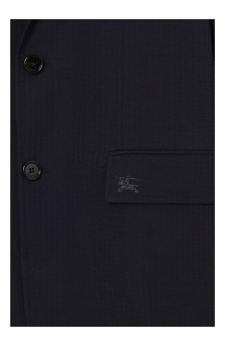 Burberry Seersucker Cotton Linen Tailored Jacket, Alternate, color, Navy