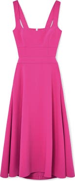 Reiss Dina Cutout Back Fit & Flare Midi Dress