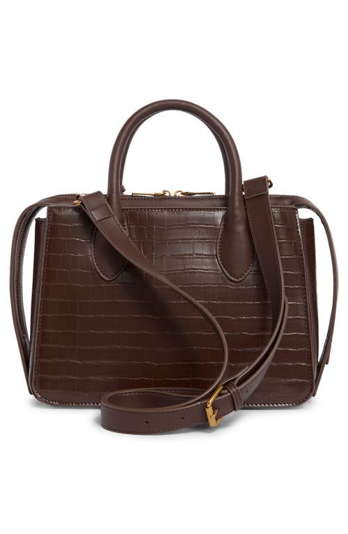 Steve Madden Foster Croc Embossed Satchel Bag