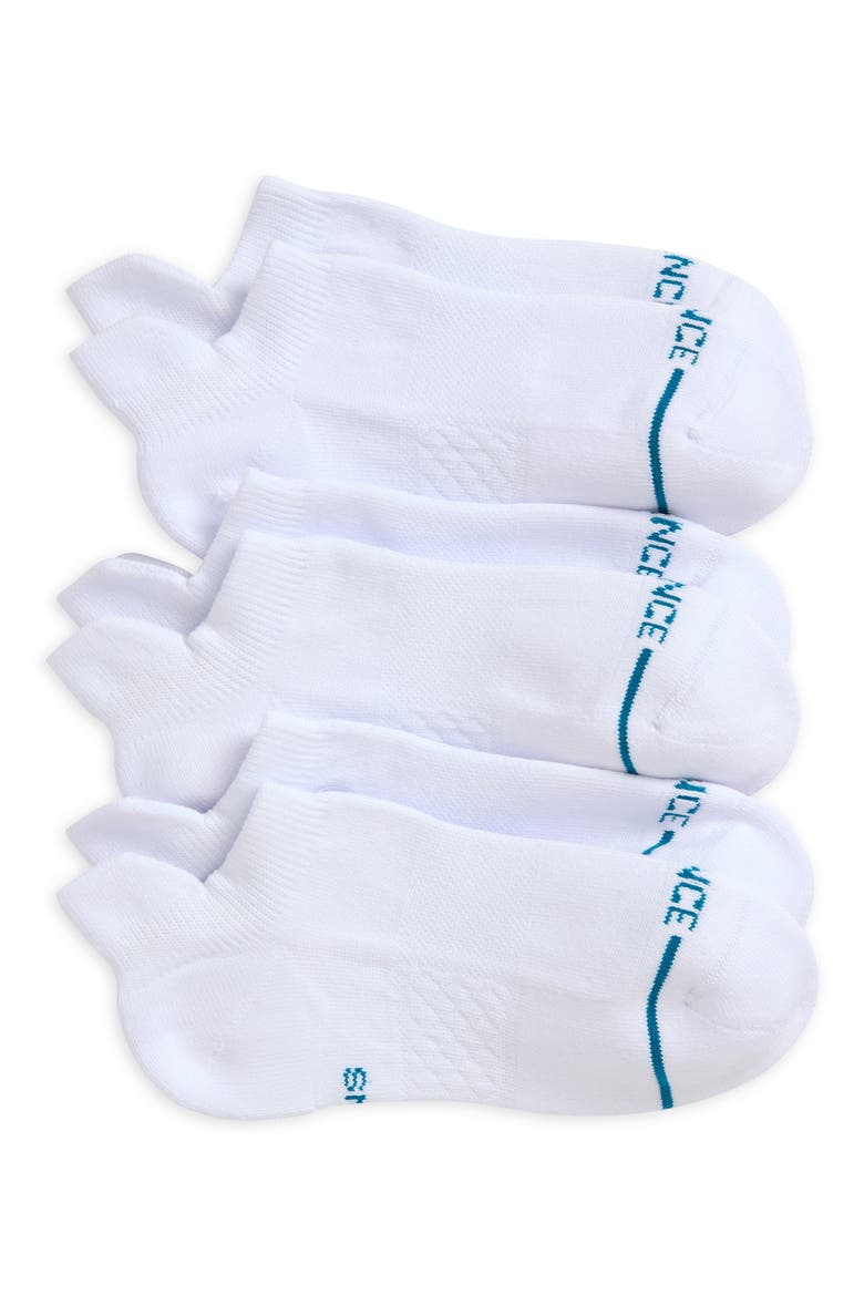 Icon Assorted 3-Pack Low Tab No-Show Socks, Main, color, WHITE