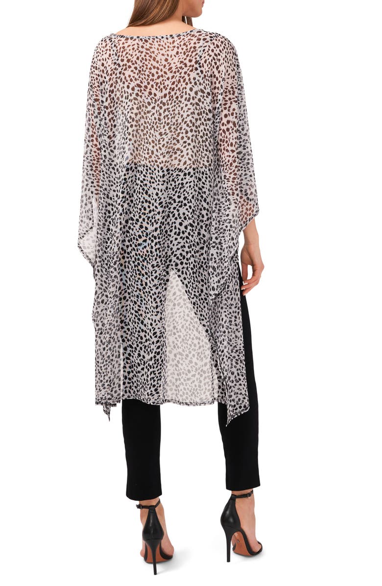 Chaus Printed Mesh High-Low Top, Alternate, color, White