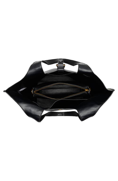 Steve Madden Buckle Tote Bag & Pouch In Black
