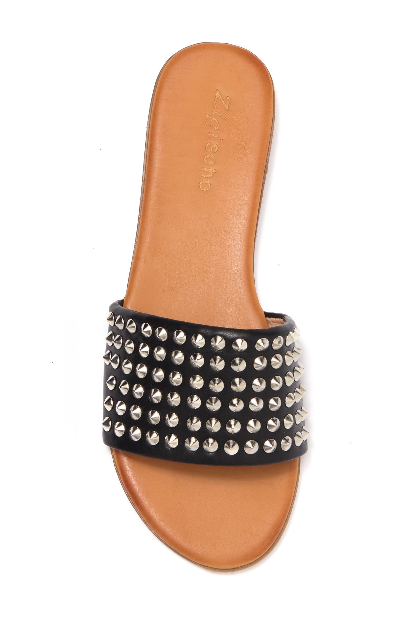 Endrene Studded Sandal, Alternate, color, BLACK