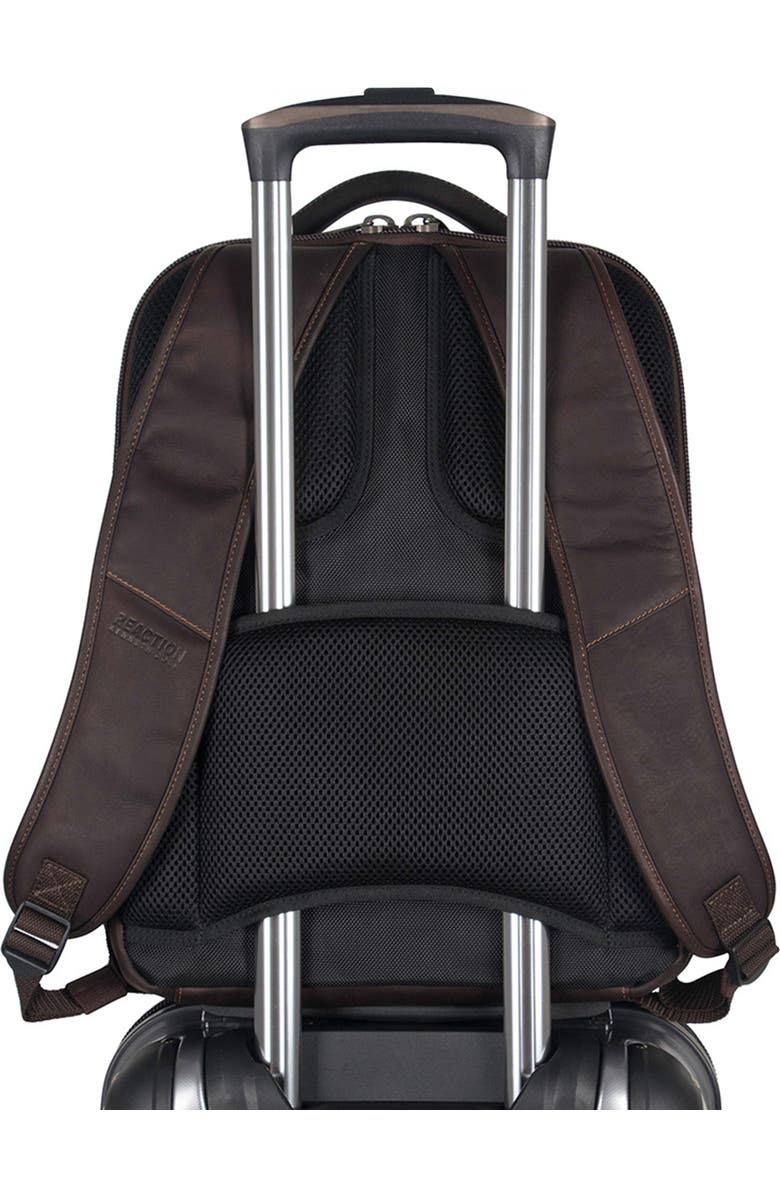 Kenneth Cole Colombian Leather Backpack, Alternate, color, Brown
