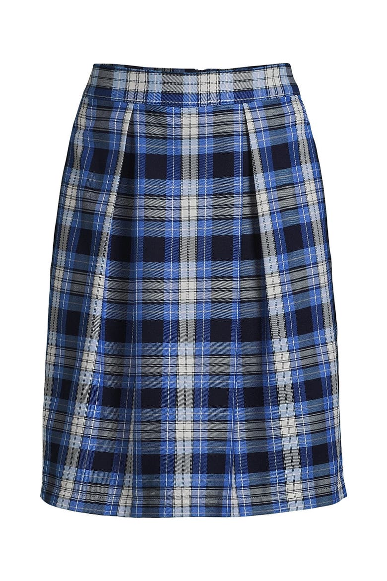 School Uniform  Plaid Skort Top of Knee, Alternate, color, Clear Blue Plaid