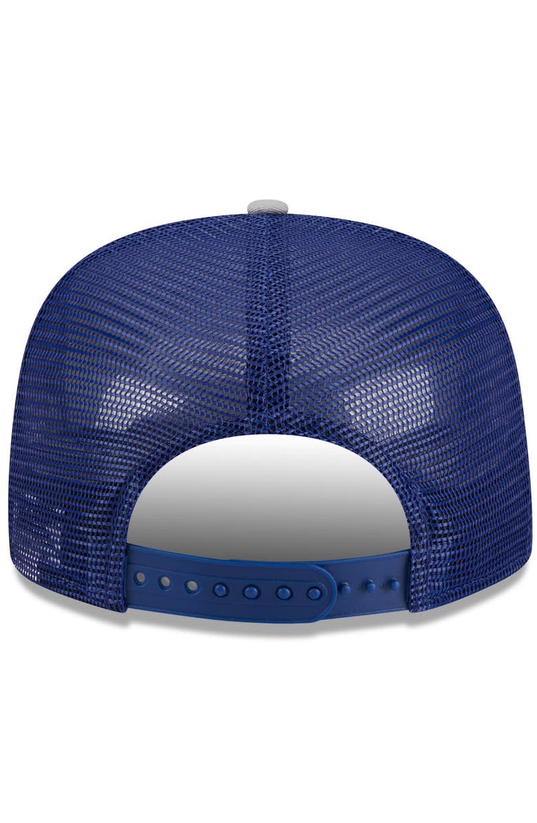 New Era Men's New Era White/Gray Los Angeles Dodgers Team Foam Front A-Frame Trucker 9FIFTY Snapback Hat, Alternate, color, White