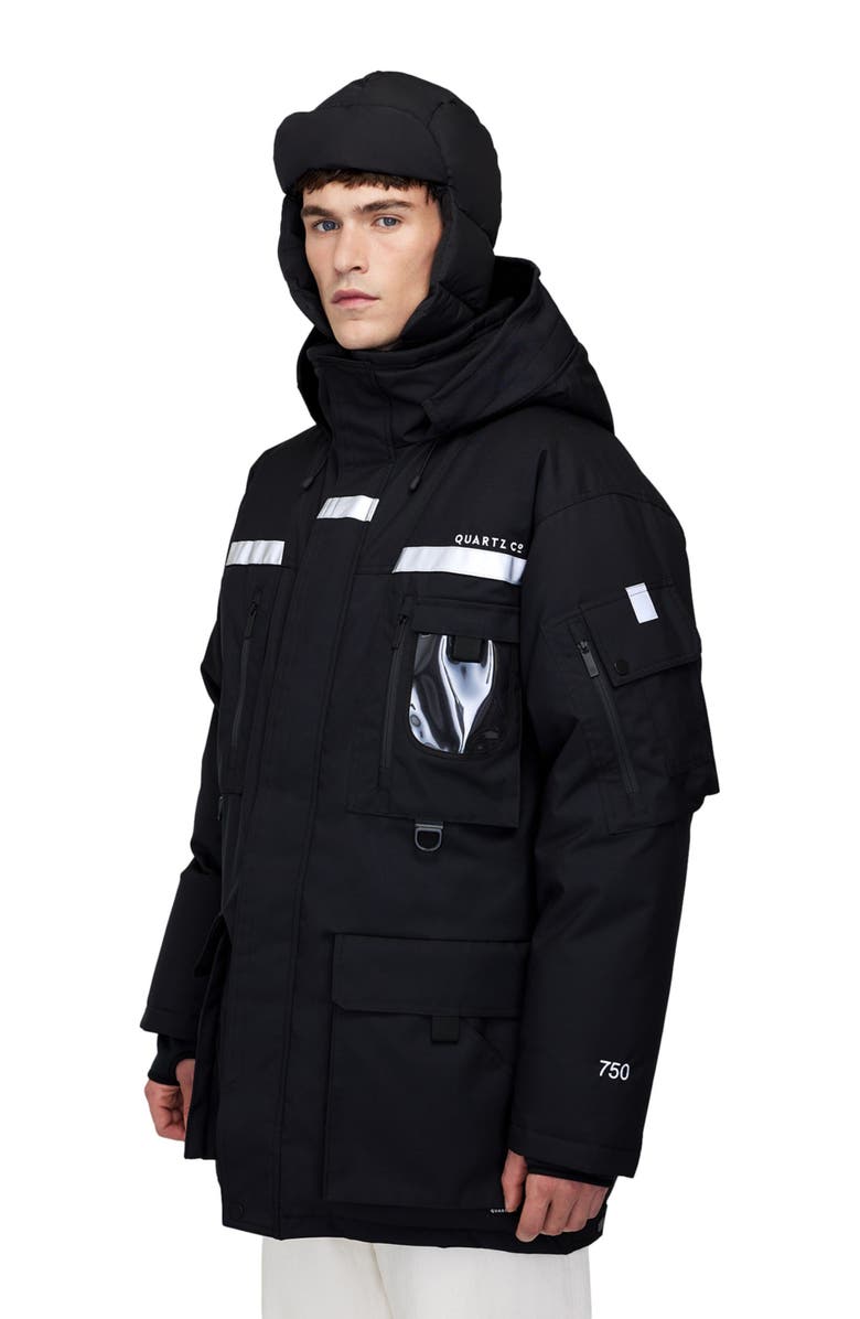 Quartz Co. VOSTOK 3.0 | Hooded Down Expedition Jacket, Alternate, color, Black