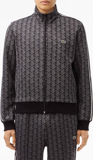 Lacoste Logo Monogram Stripe Track Jacket | Nordstrom