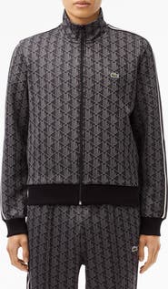 Lacoste Logo Monogram Stripe Track Jacket