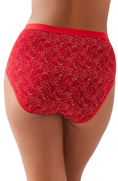 Wacoal Understated Cotton Blend Briefs In Red