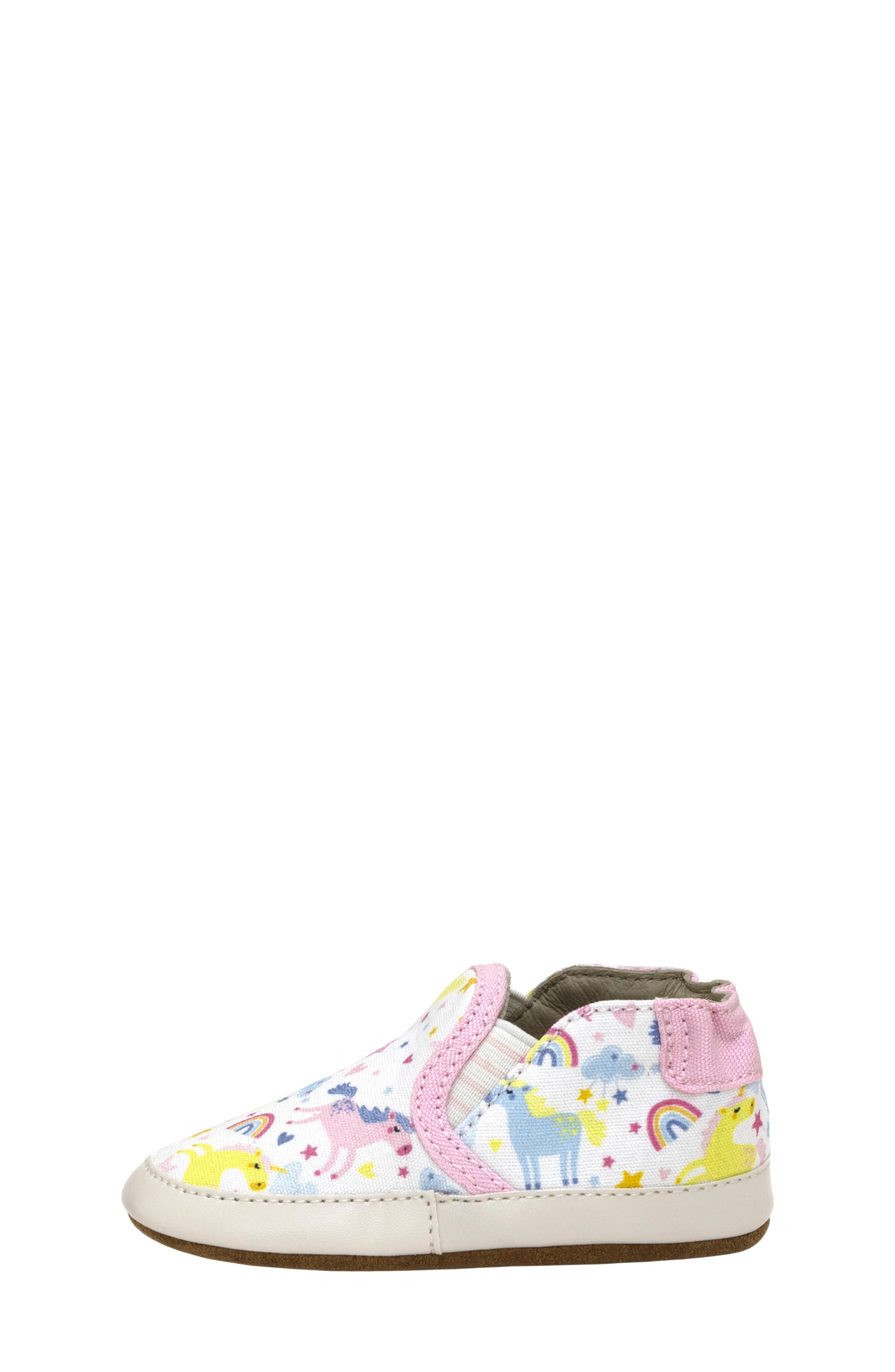 Robeez<sup>®</sup> Mini Unicorn Crib Shoe, Alternate, color, White