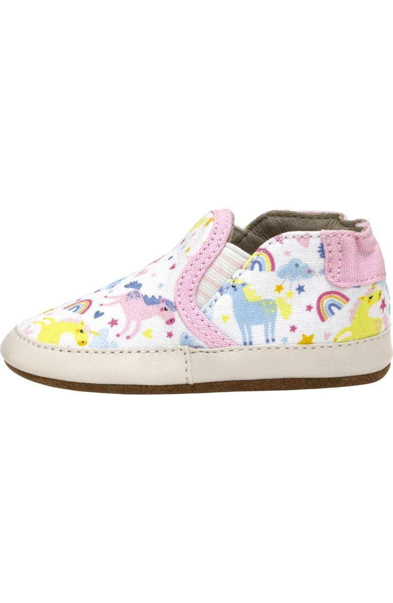 Robeez<sup>®</sup> Mini Unicorn Crib Shoe, Alternate, color, White