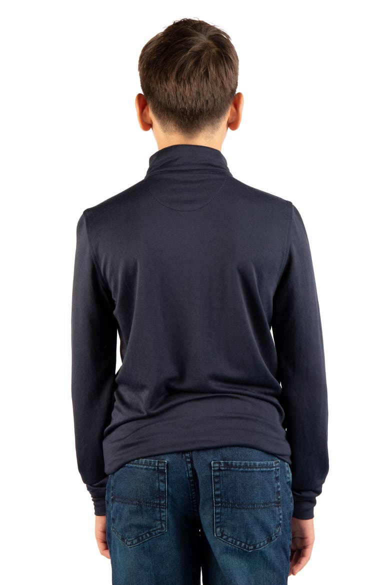 Kids' Modal Quarter Zip Sweater, Alternate, color, NAVY