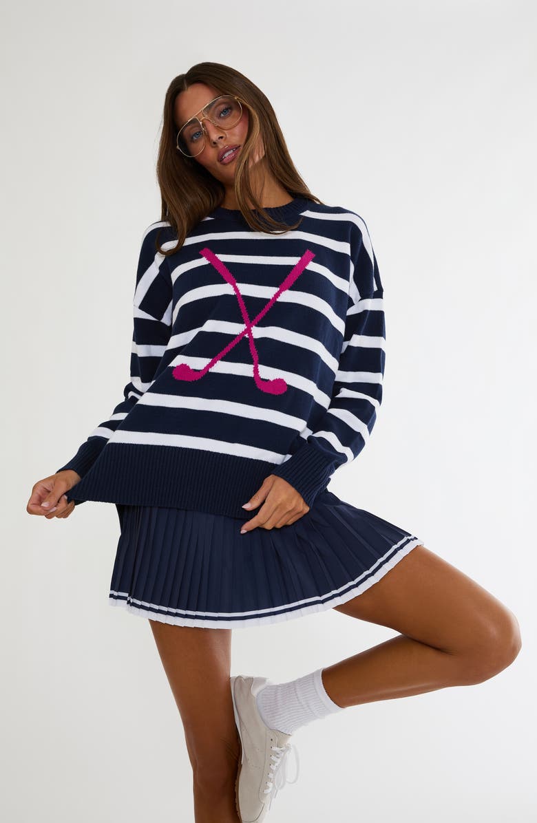 Beach Riot Callie Stripe Sweater, Alternate, color, Dusk Club Stripe