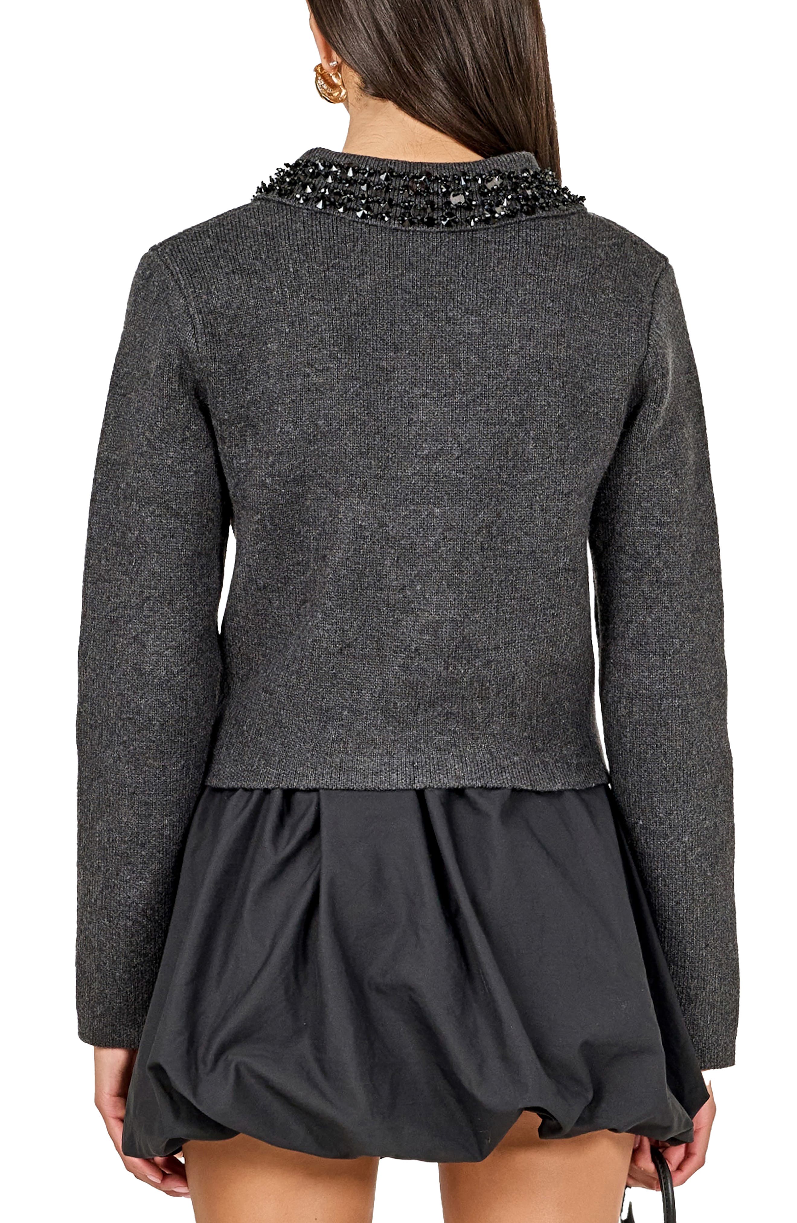 Jewel Trim Sweater - image 2