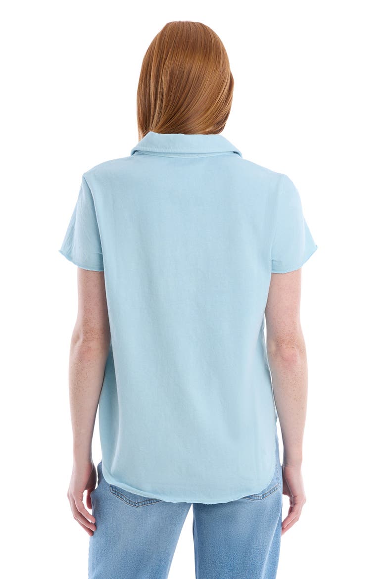 Polo With Chest Pocket, Alternate, color, Corydalis Blue