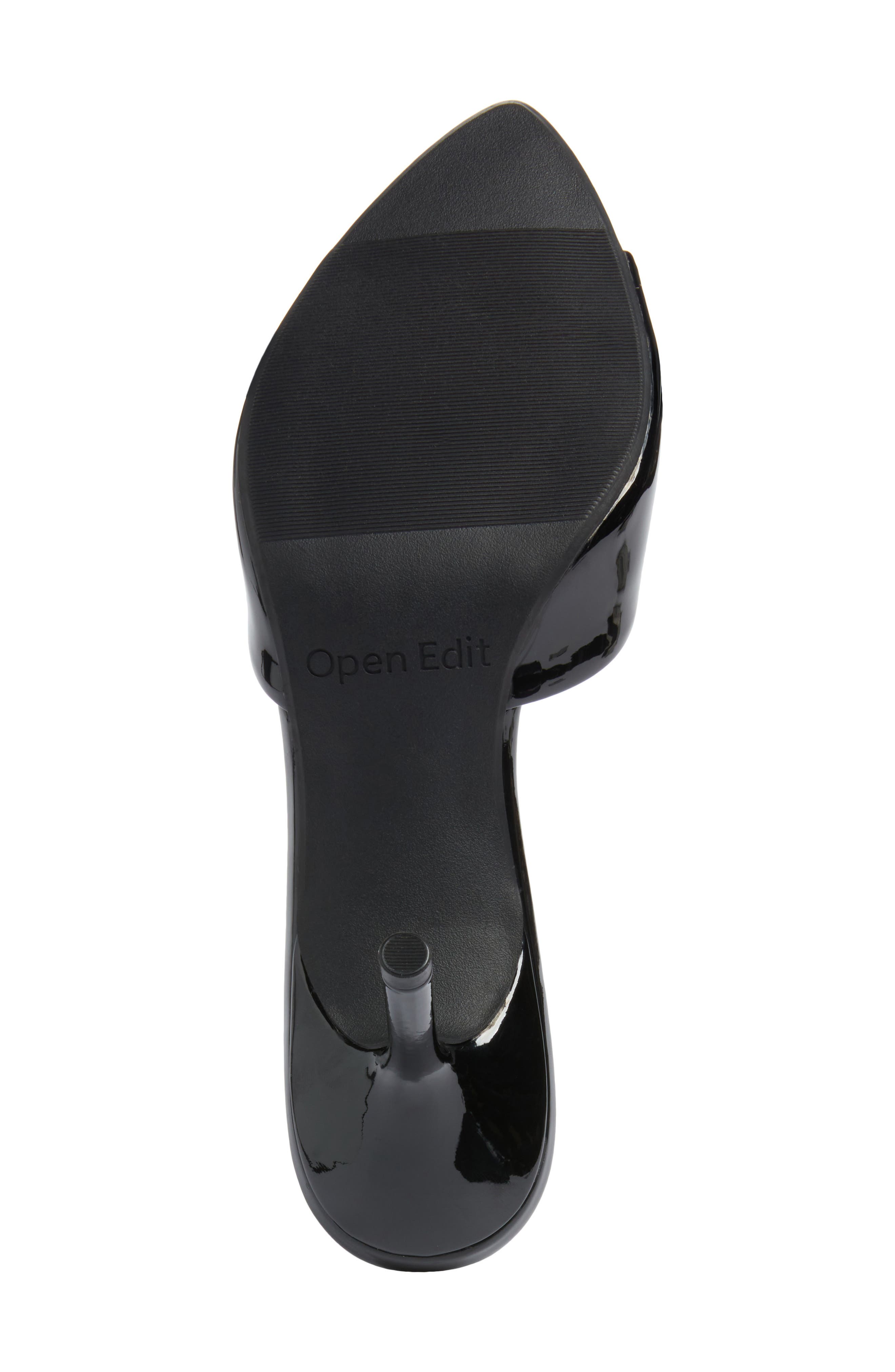 Open Edit Micah Heeled Sandal, Alternate, color, Black Patent