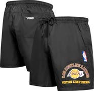 PRO STANDARD Men's Pro Standard Black Los Angeles Lakers Area Code Shorts