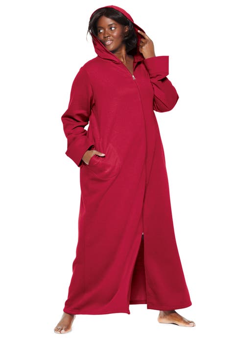 Long Hooded Fleece Sweatshirt Robe (plus)