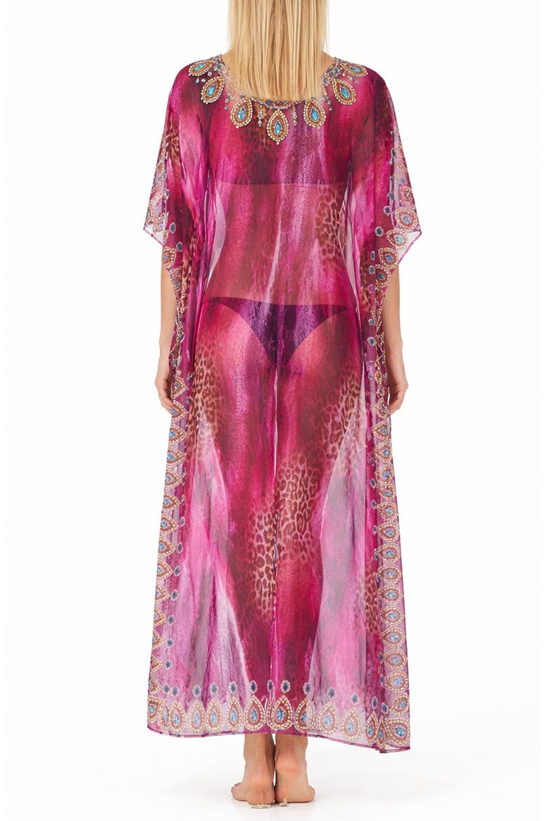 Ombré Mixed Print Longline Duster, Alternate, color, PURPLE