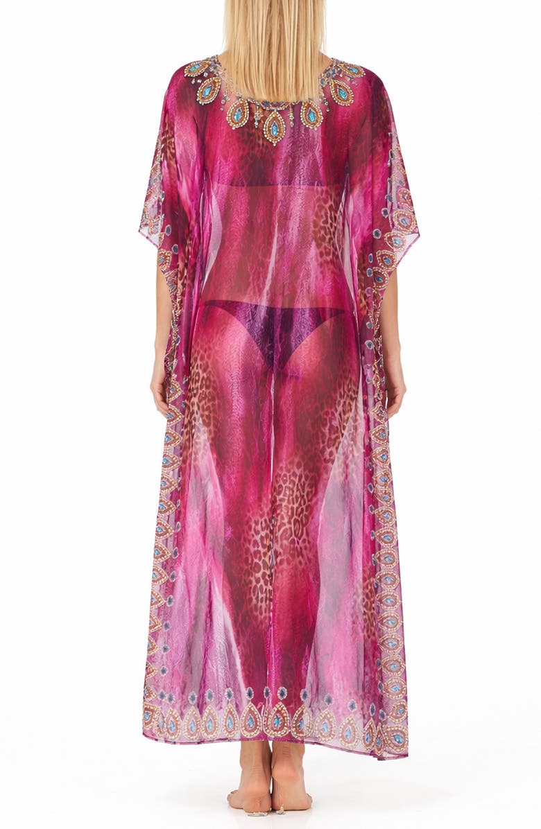 RANEES Ombré Mixed Print Longline Duster, Alternate, color, Purple