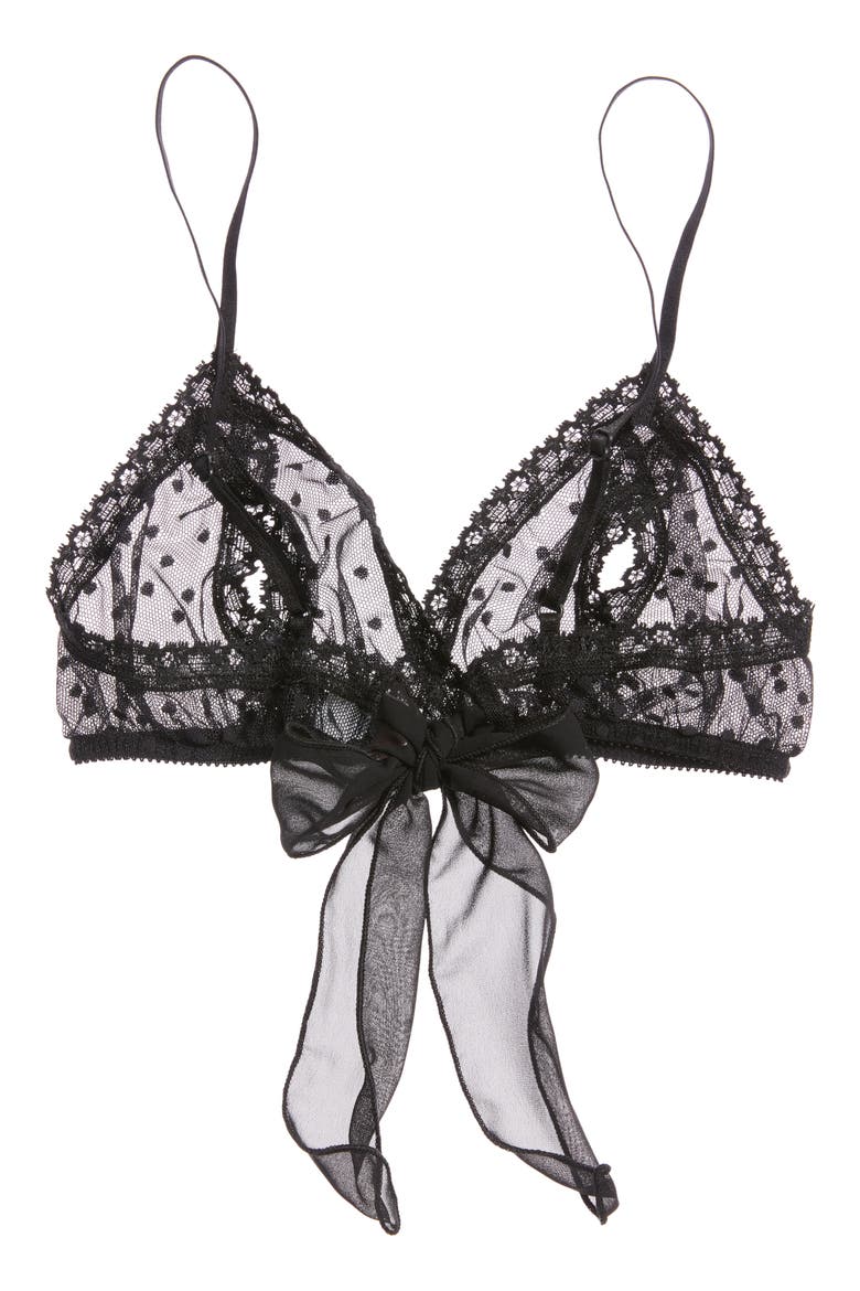 'Cou Cou Lola' Open Seam Bralette, Alternate, color, BLACK