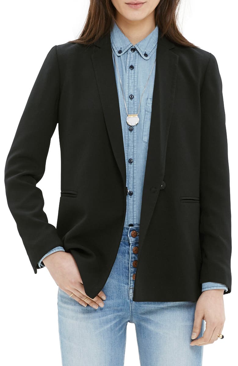 Madewell Drapey Blazer, Main, color, 