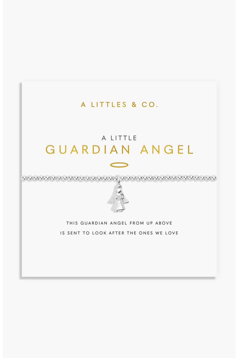 A Little 'Guardian Angel' Bracelet, Main, color, Metallic Silver
