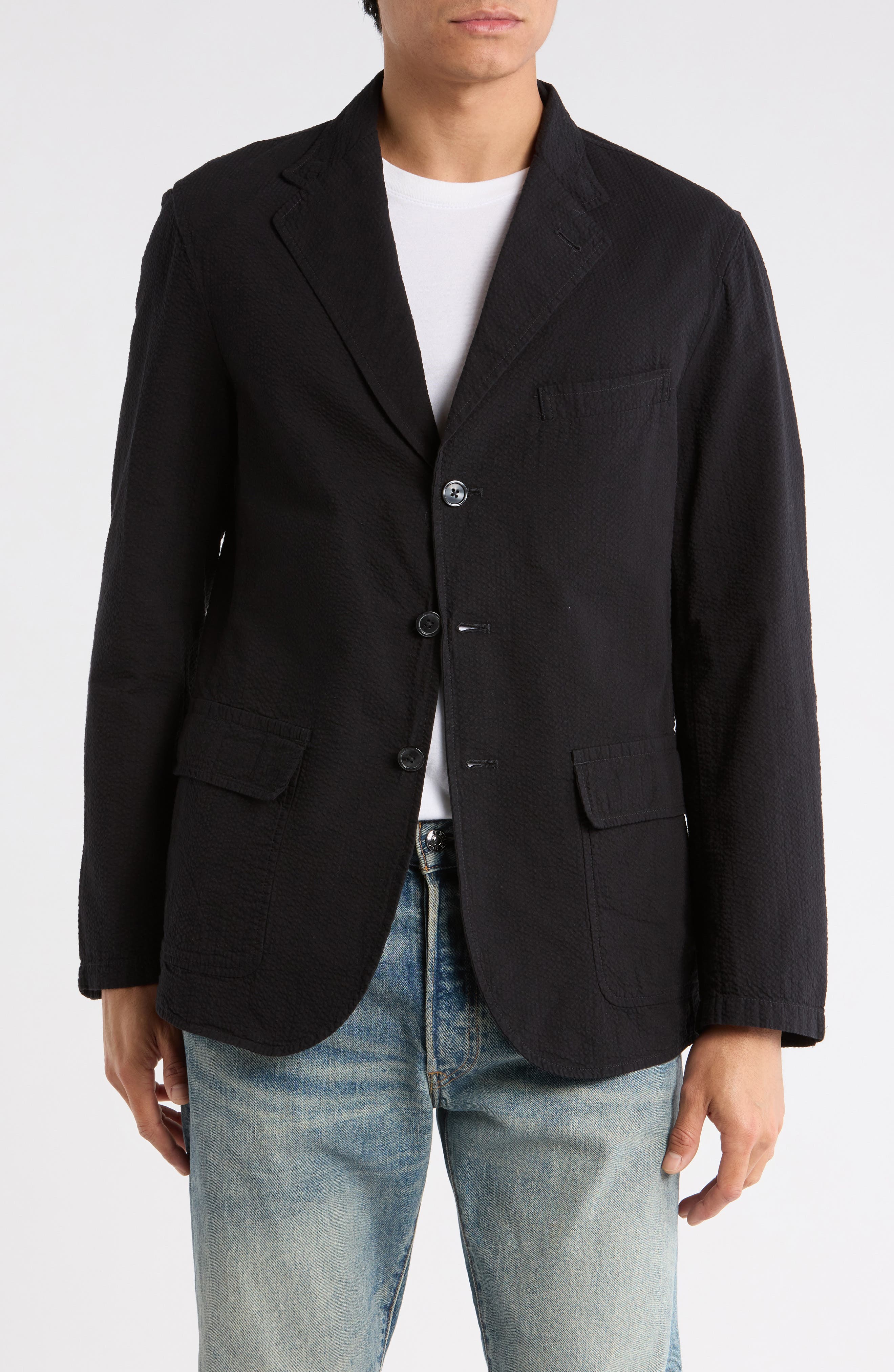 BUCK MASON Cotton Seersucker Sport Coat