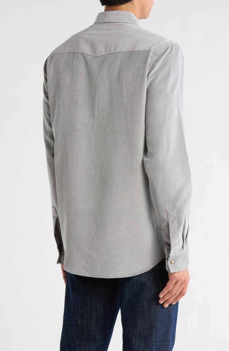 WEATHERPROOF VINTAGE Stretch Corduroy Western Shirt, Alternate, color, Ultimate Gray