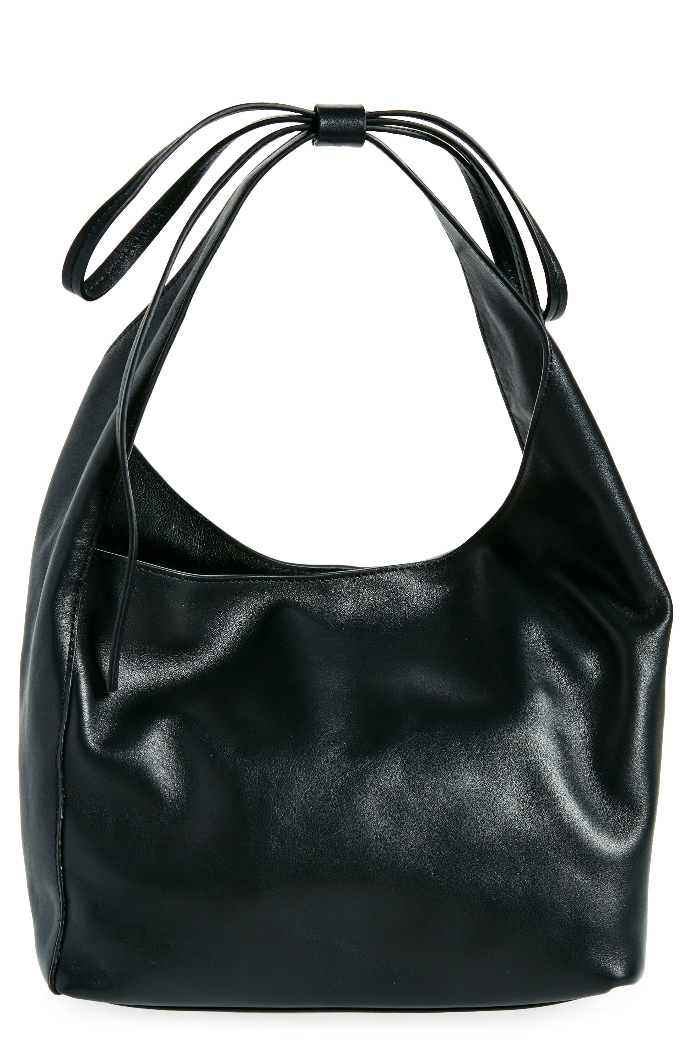 Reformation Small Vittoria Leather Tote, Main, color, 