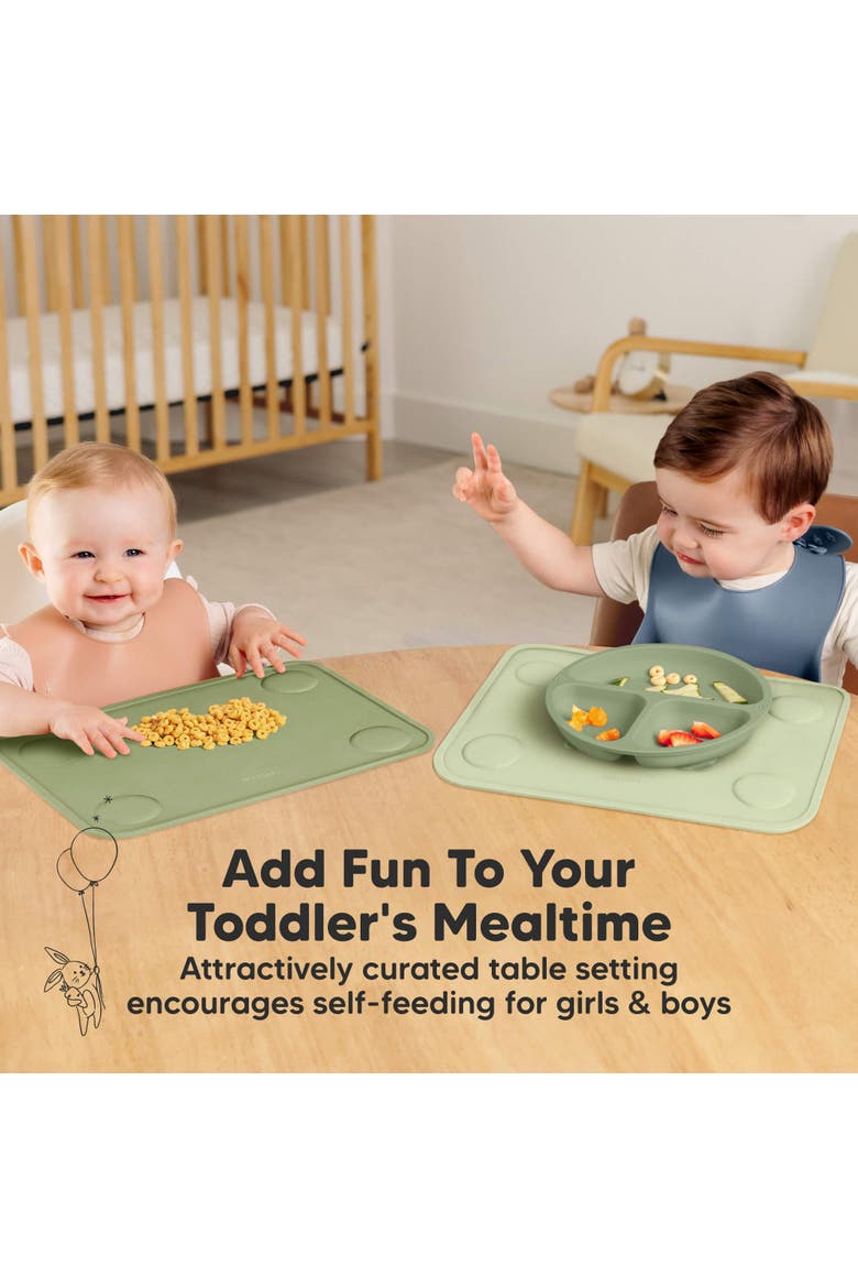 2-Pack Prep Silicone Placemats, Alternate, color, Sage