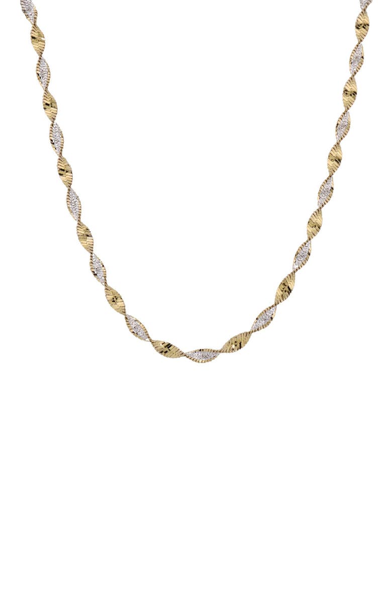 Two-Tone Singapore Chain Necklace, Main, color, GOLD/ SILVER