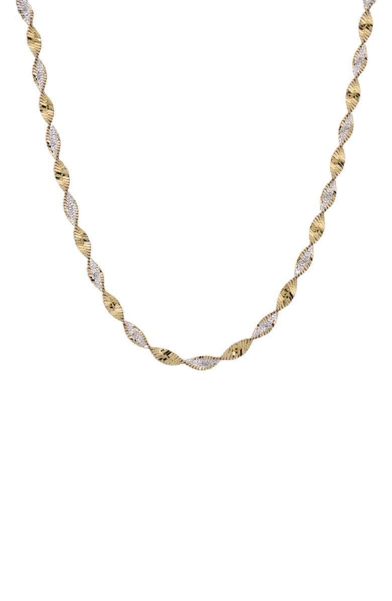 AMERICAN EXCHANGE Two-Tone Singapore Chain Necklace, Main, color, Gold/ Silver
