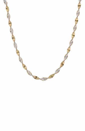 AMERICAN EXCHANGE Two-Tone Singapore Chain Necklace