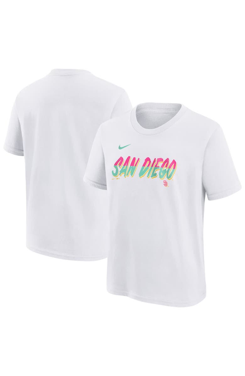 Nike Youth Nike  White San Diego Padres City Connect Wordmark T-Shirt, Main, color, 