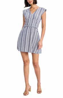 The Good Journey Woven Stripe Minidress