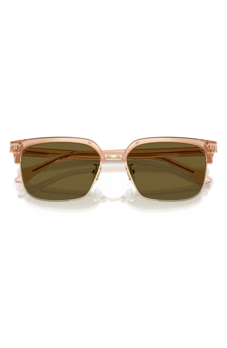 Versace 56mm Square Sunglasses, Alternate, color, Transparent Brown/ Dark Brown