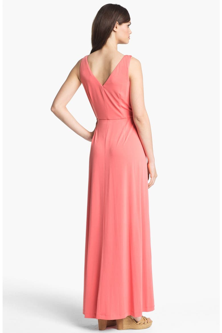 Tie Front Maxi Dress, Alternate, color, PARADISE PINK