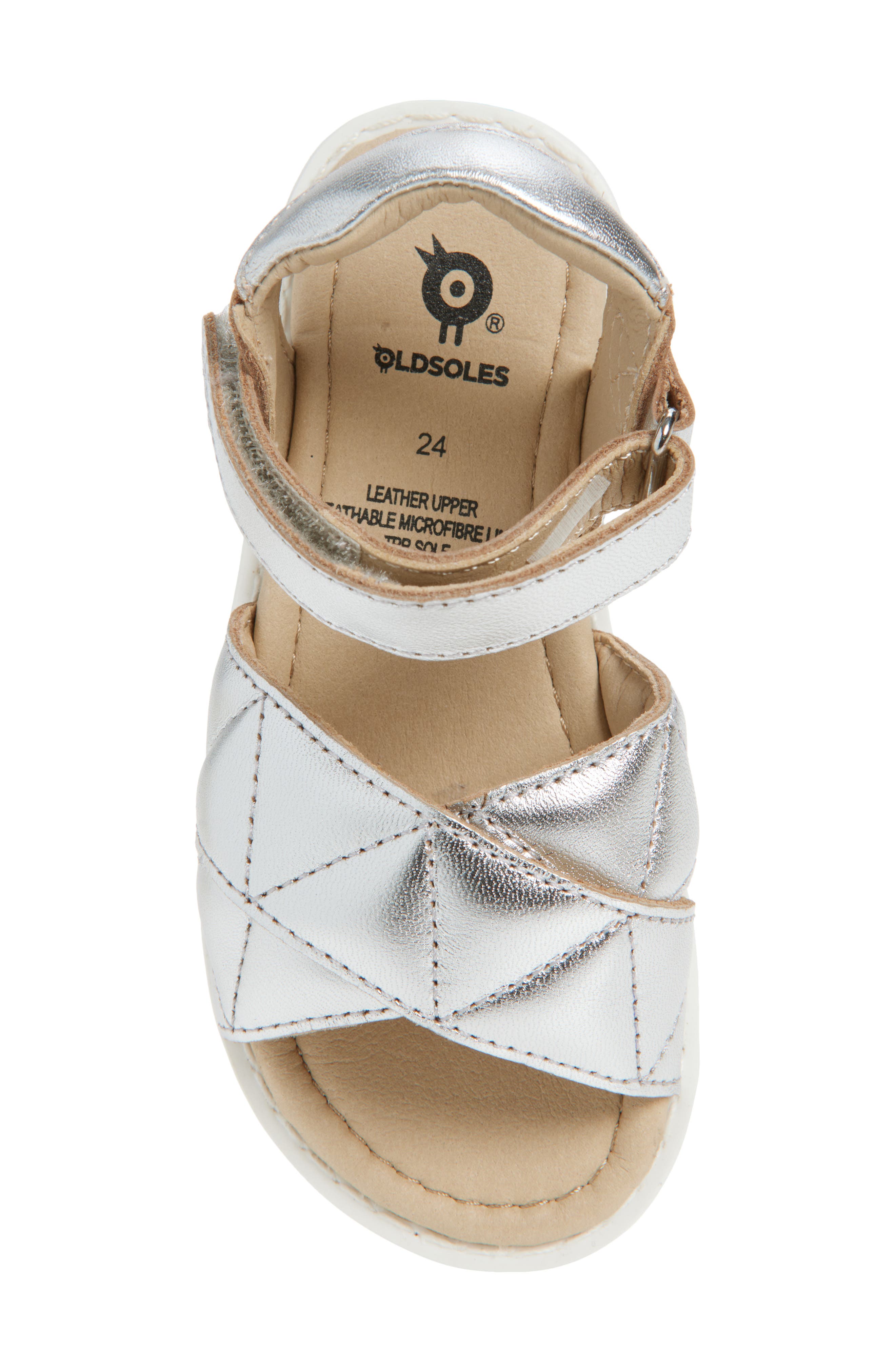 OLD SOLES Kids' 7043 Puff Pop Sandal, Alternate, color, Silver / Snow
