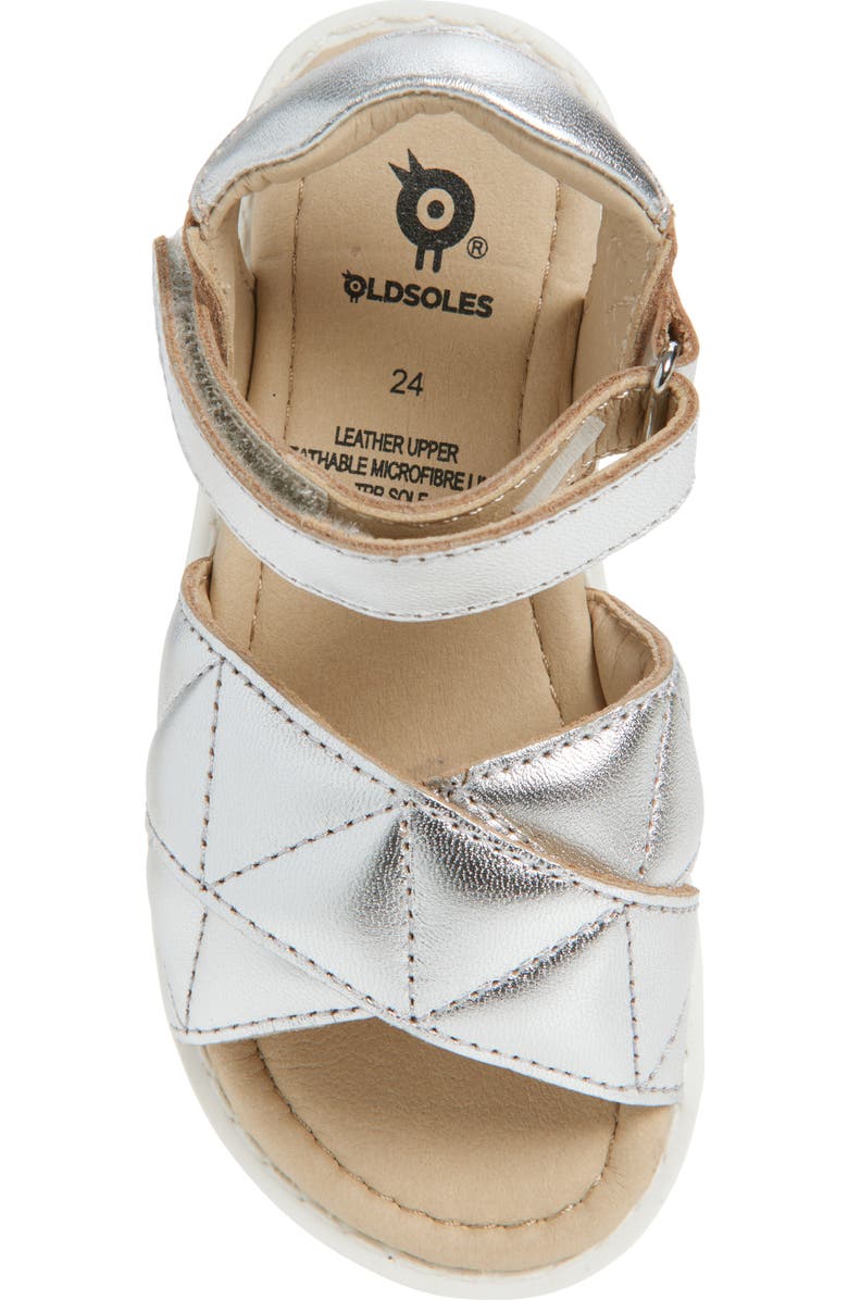 OLD SOLES Kids' 7043 Puff Pop Sandal, Alternate, color, Silver / Snow