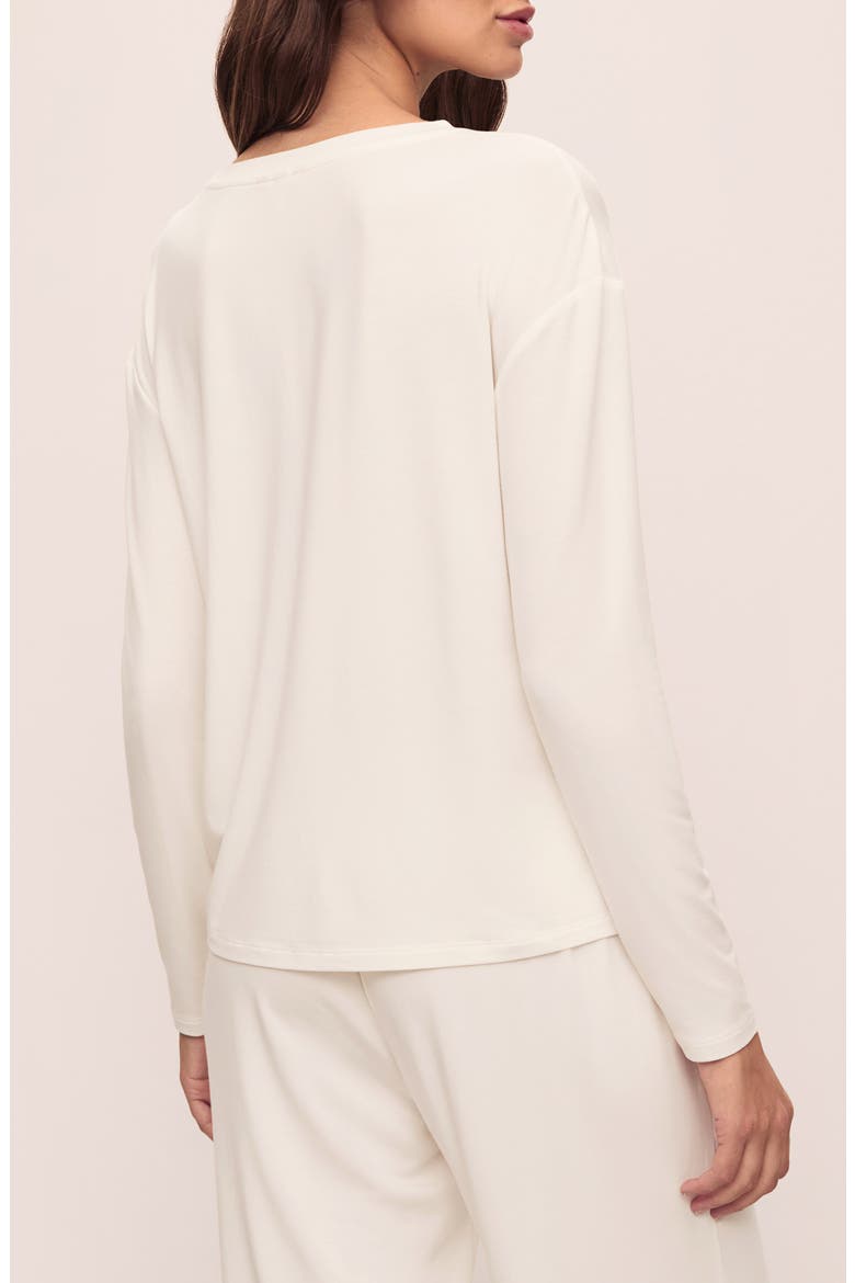 Gisele Stretch Modal Pajama Top, Alternate, color, IVORY