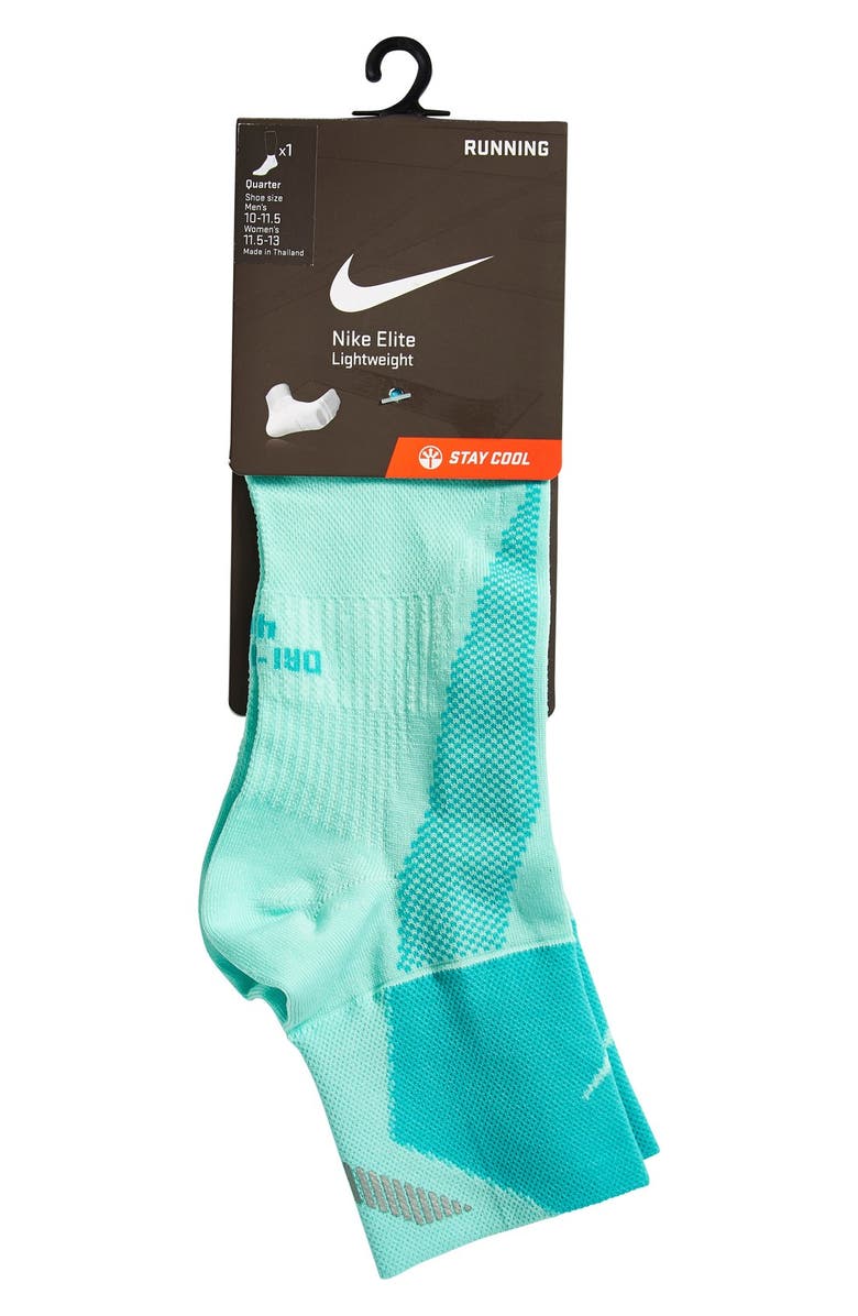 Nike 'Elite' Lightweight Quarter Running Socks, Alternate, color,